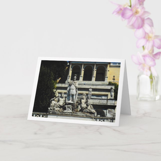 Cartão Praça do Povo, Roma, Itália (Orquídea)