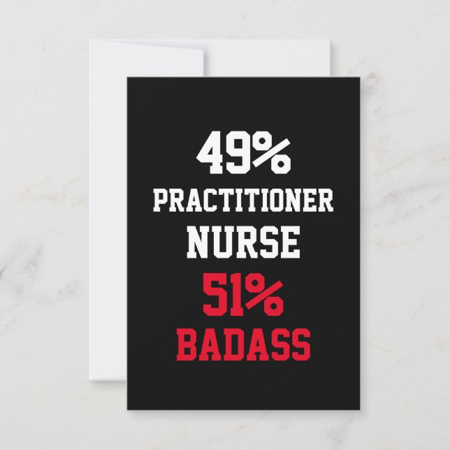 Cartão Practitioner Nurse Badass Card (Frente)