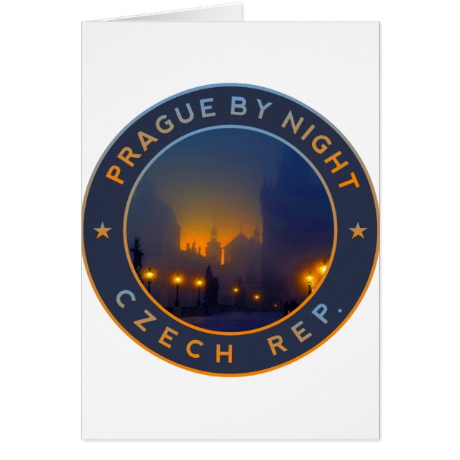 Cartão Praha da Noite (Frente)