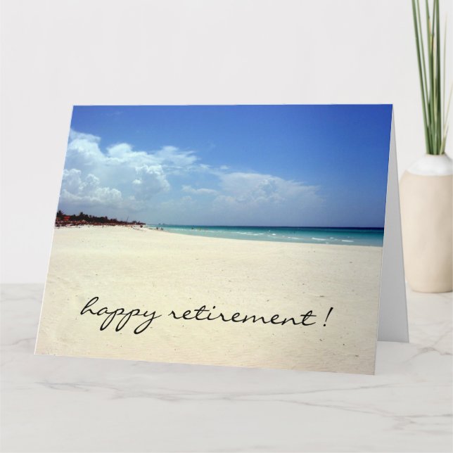 Cartão praia aposentada grande (Frente)