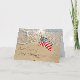 Cartão Praia da América do deus abençoe