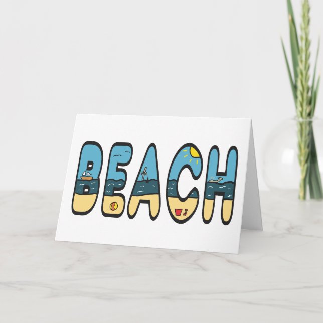 Cartão Praia da praia (Frente)