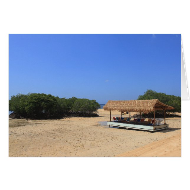 Cartão praia de arenito tropical (Frente Horizontal)