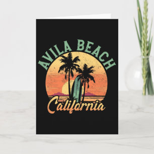 Cartão Praia de Avila Califórnia Retro Surfista Vintage P
