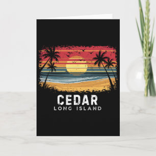 Cartão Praia de Cedar Beach Long Island de Prancha de Sur