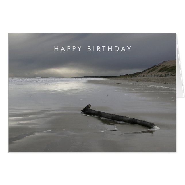 Cartão Praia de curracloe no inverno (Frente Horizontal)