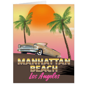 Cartão praia de Manhattan Los Angeles