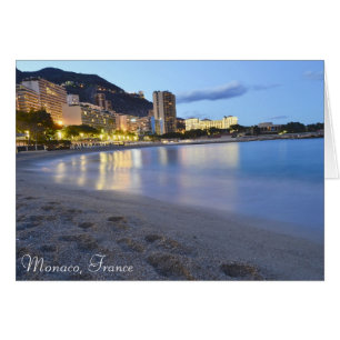 Cartão Praia de Monaco na noite
