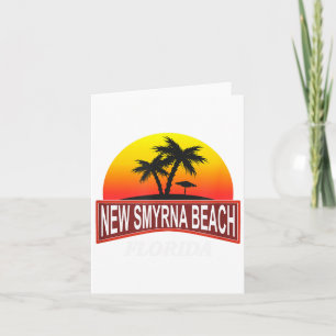 Cartão Praia de New Smyrna Flórida - Férias na Praia -