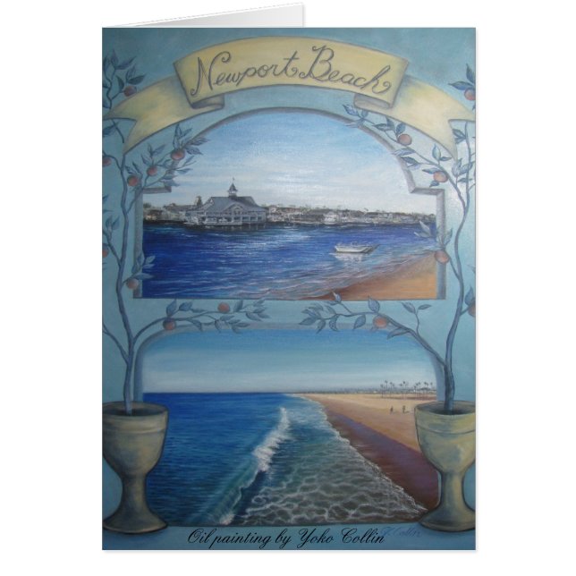 Cartão Praia de Newport (Frente)