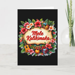 Cartão Praia de Papai Noel Mele Kalikimaka Festa de Cauda