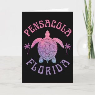 Cartão Praia de Pensacola Flórida Tartaruga Marinha Féria