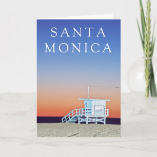 Cartão Praia de Santa Mônica   Los Angeles, Califórnia