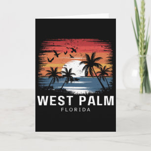Cartão Praia de West Palm Beach Flórida Surfando Surfista