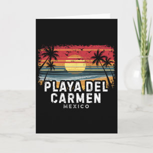 Cartão Praia Del Carmen México Prancha de Surf Praia