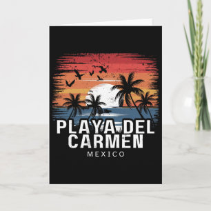 Cartão Praia Del Carmen México Surfando Surfista
