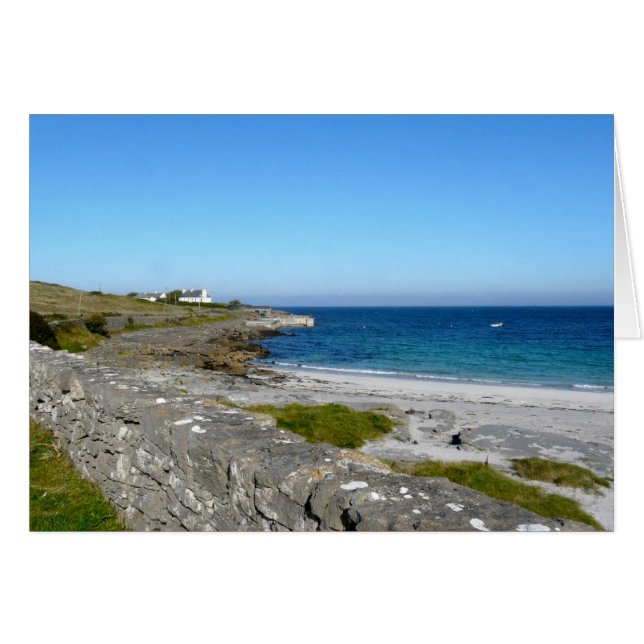 Cartão praia em Inis Mor, Ilhas Aran (Frente Horizontal)