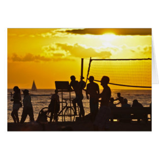 Cartão Praia no Sunset