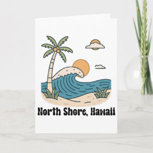 Cartão Praia Norte Oahu Havaí Lembrança Surf Havaiano