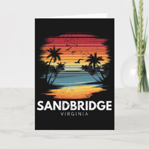 Cartão Praia Sandbridge Virginia Surfboard Surfing Vintag