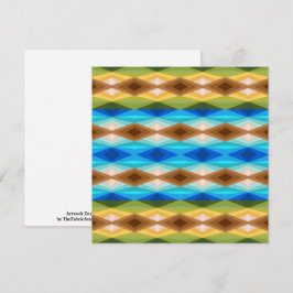 Cartão Praia Tropical Colorida Caleidoscópio Abstrato Art