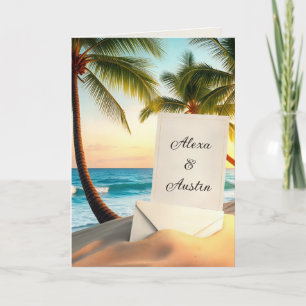 Cartão Praia Tropical Felicitações