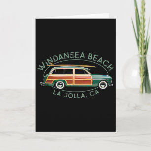 Cartão Praia Windansea, La Jolla, Califórnia Surf Vintage