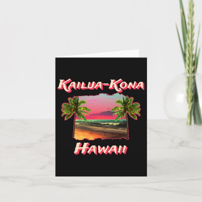 Cartão Praias De Kailua-Kona Havaí (Frente)