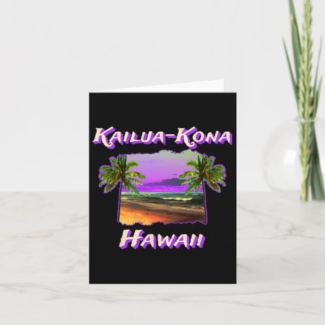 Cartão Praias De Kailua-Kona Havaí 1 (Frente)