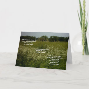 Cartão Prairie Flowers Card With Puzzle Poem