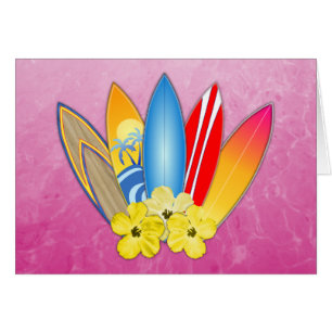 Cartão Prancha e hibiscus