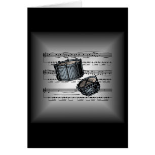 Cartão Prata 3-D & preto do ~ da partitura do ~ dos