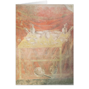 Cartão Pratas em uma mesa