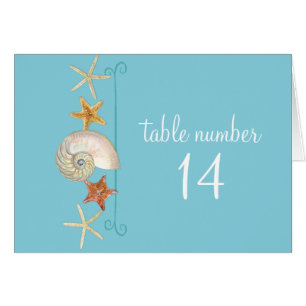 Cartão Prateleiras tropicais Starfish Nautilus Summer