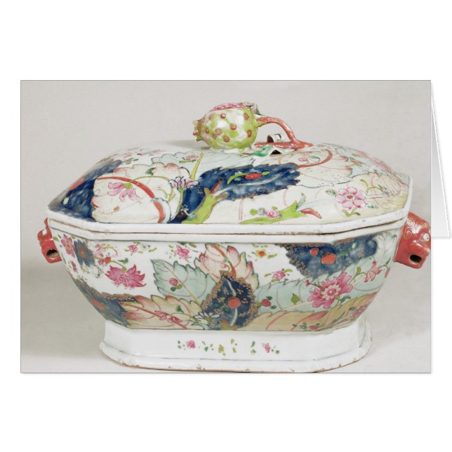 Cartão Prato de porcelana, século XVIII (Frente Horizontal)