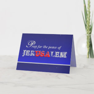 Cartão Pray for the Peace of Jerusalem - Greeting Card