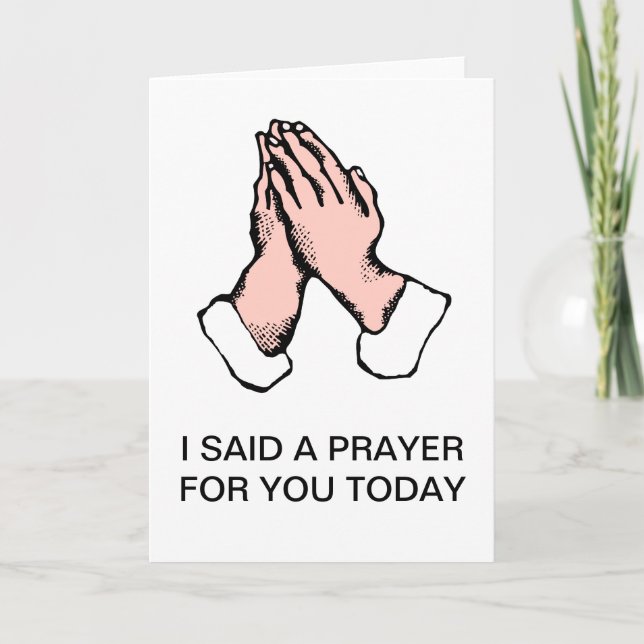 Cartão Prayer Hands Sorry ~ Get Well Card (Frente)
