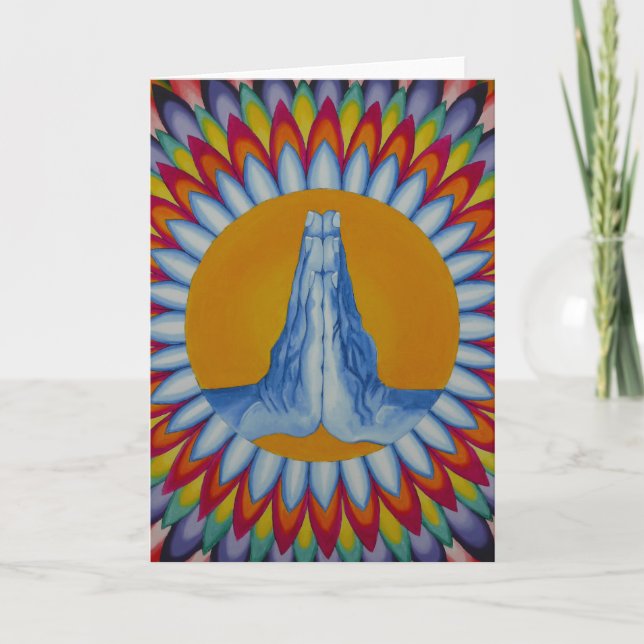 Cartão Prayer Mountain Greetings Card (Frente)