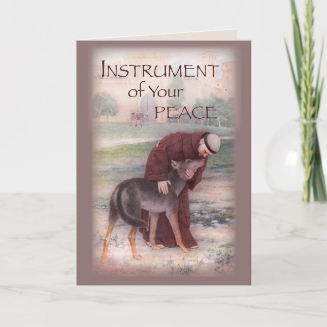 Cartão Prayer of St. Francis Card (Frente)