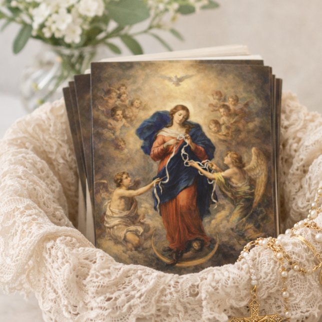 Cartão Prayer Our Lady Undoer Knots Blessed Mother Mary (Criador carregado)