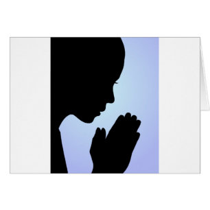 Cartão Praying da menina
