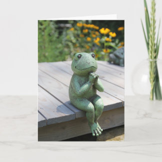 Cartão Praying Frog Inspirational Card - Blank Inside