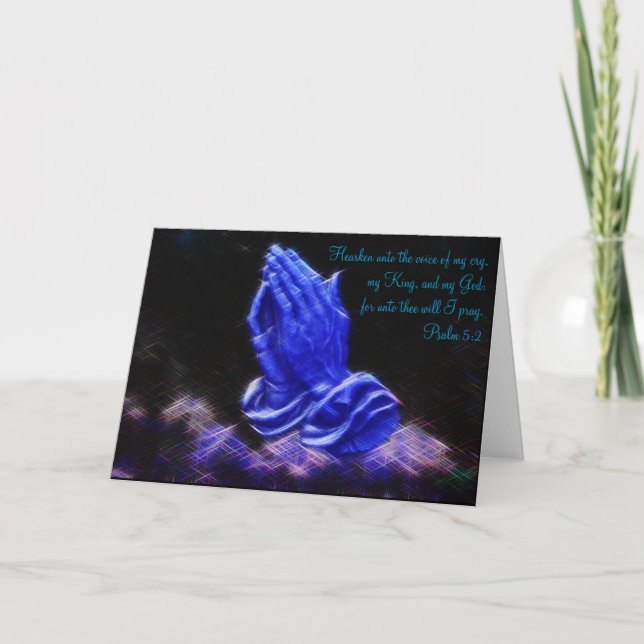 Cartão Praying Hands Inspirational Greeting Card (Frente)