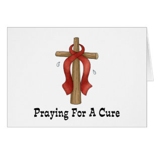 Cartão Praying para uma cura