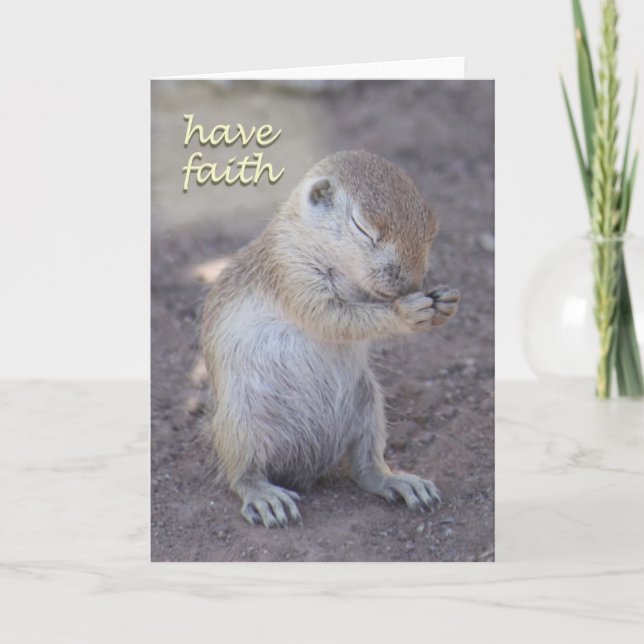 Cartão Praying Squirrel Card (Frente)