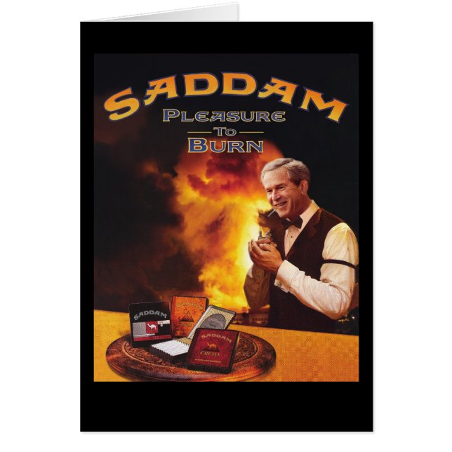 Cartão Prazer em queimar. (Frente)