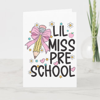 Cartão Pré-escola Little Miss Ck para meninas pré-escolar