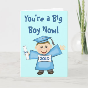 Cartão Pré-escola personalizada / Graduação de Menino do