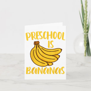 Cartão Pré-Escolar É Professora De Bananas Que Ensina De