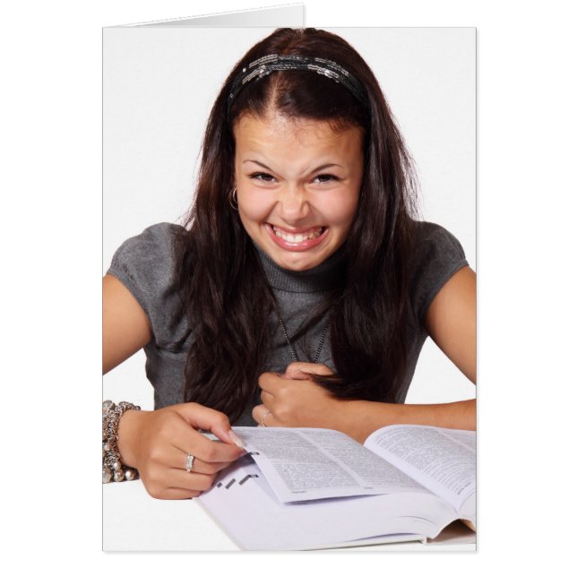 Cartão pre-escrito das palavras algum-ocasião (Frente)